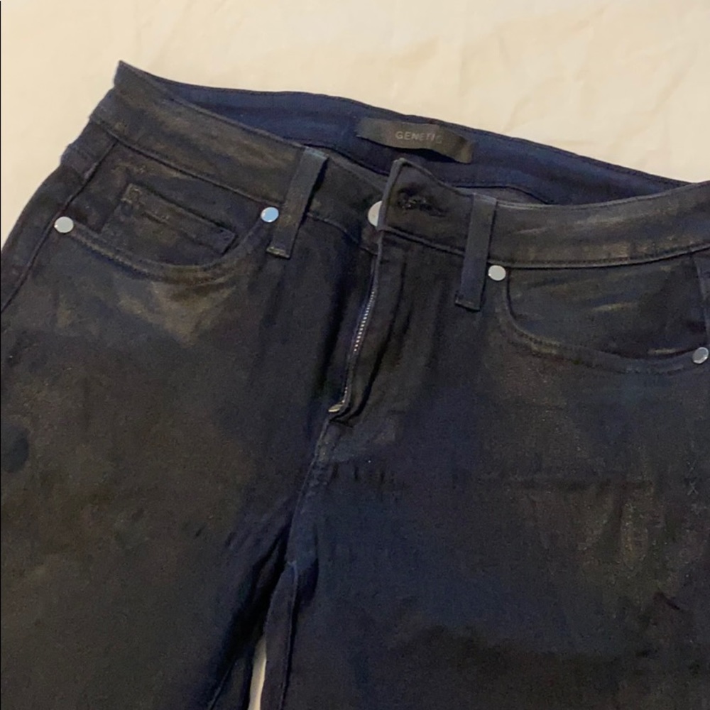 Pleather Generic Black Jeans View 3